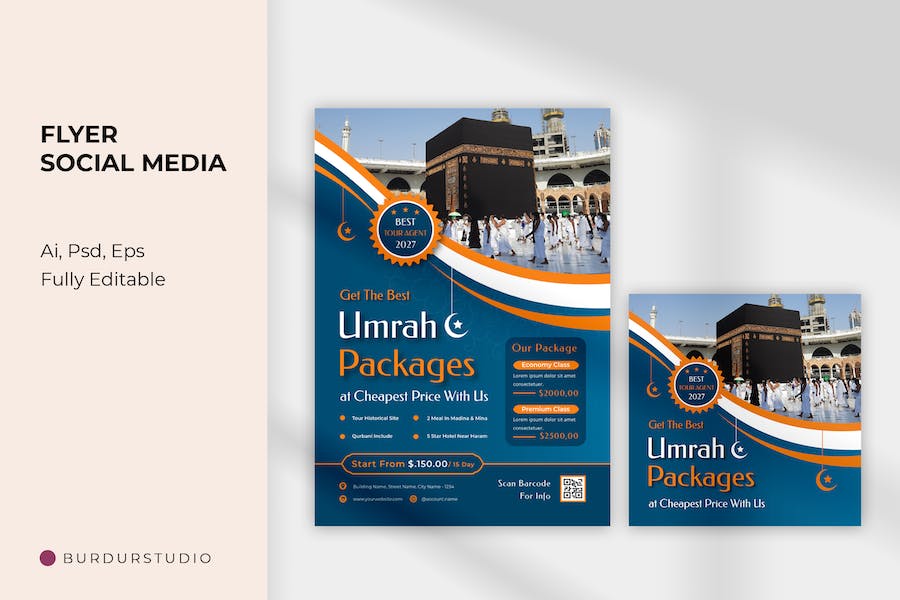 Best Umrah Package Flyer and Instagram Post