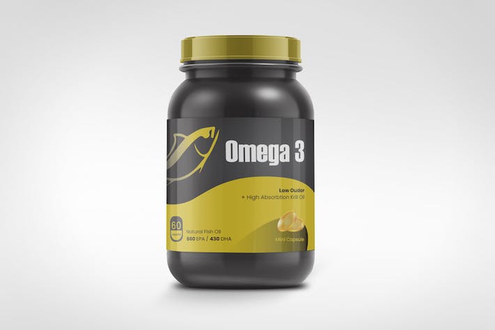 Omega Fish Oil Label Packaging Design