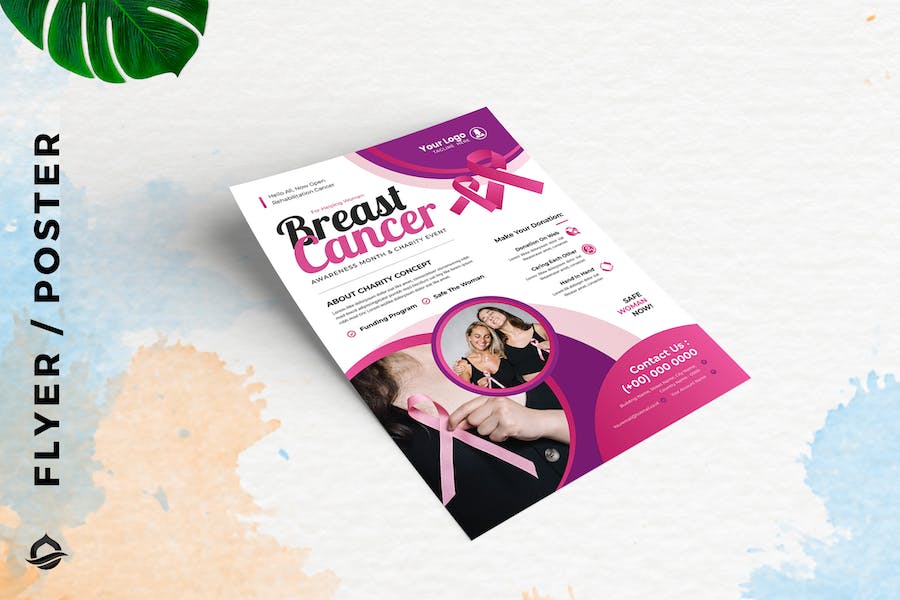 Charity breast cancer Template Flyer / Poster