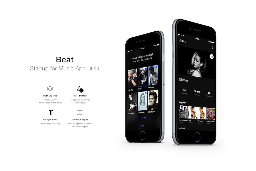 Beat Music App UI Kit