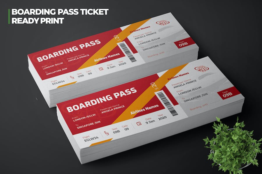 Boarding Pass Airline  Ticket