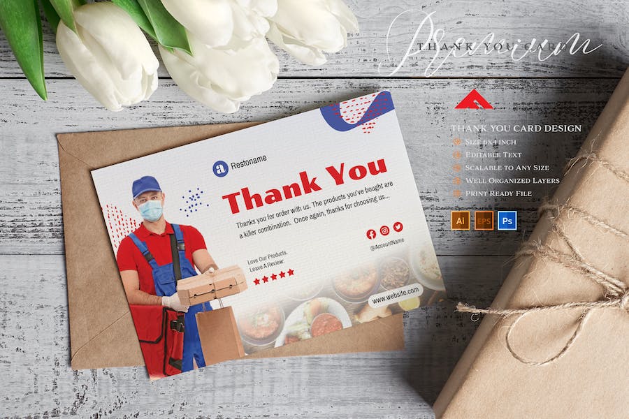 Thank You Card For Courier Business