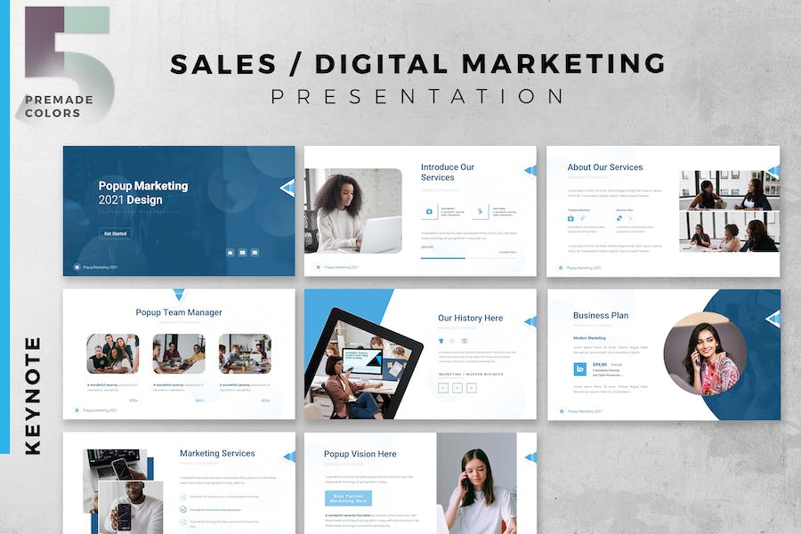 Sales and Digital Marketing Strategy Keynote slide