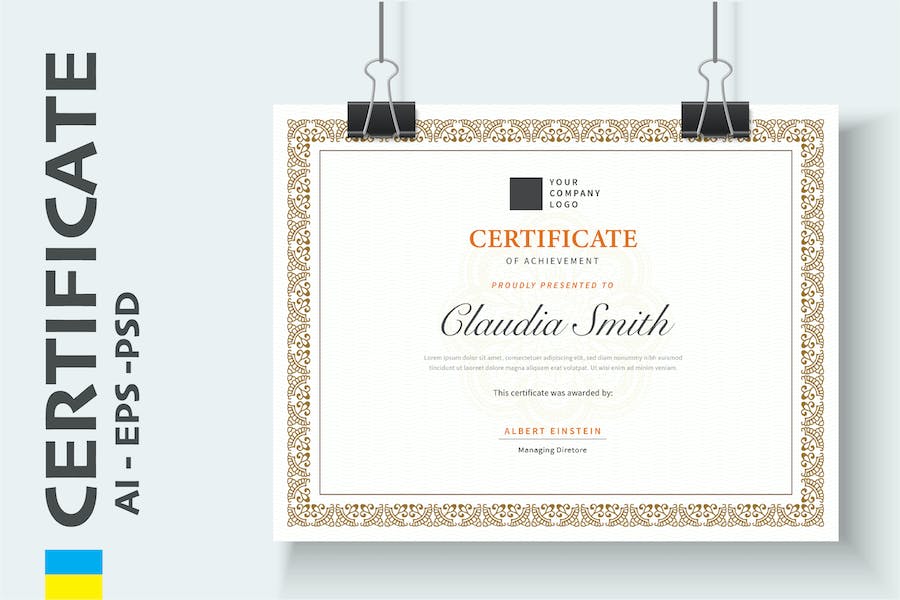 Classic Vintage Certificate / Diploma Template