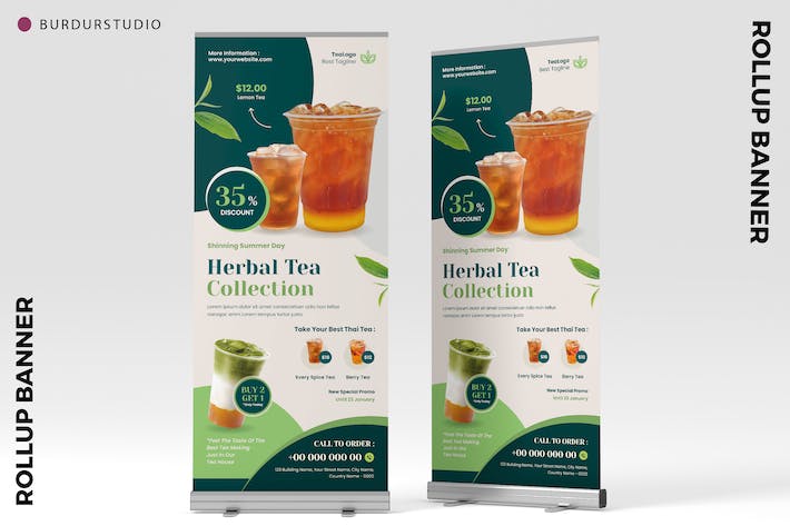 Herbal Tea – Roll Up Banner