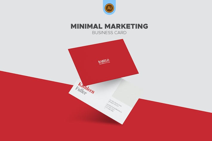 Clean Minimal Marketing Business Card