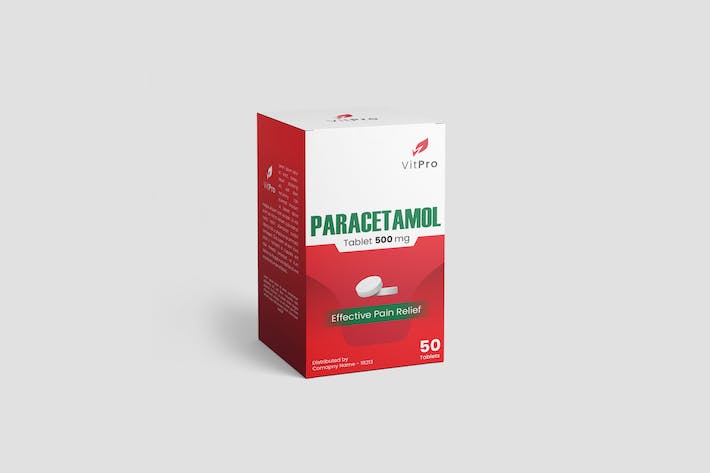 Paracetamol Box Packaging Design