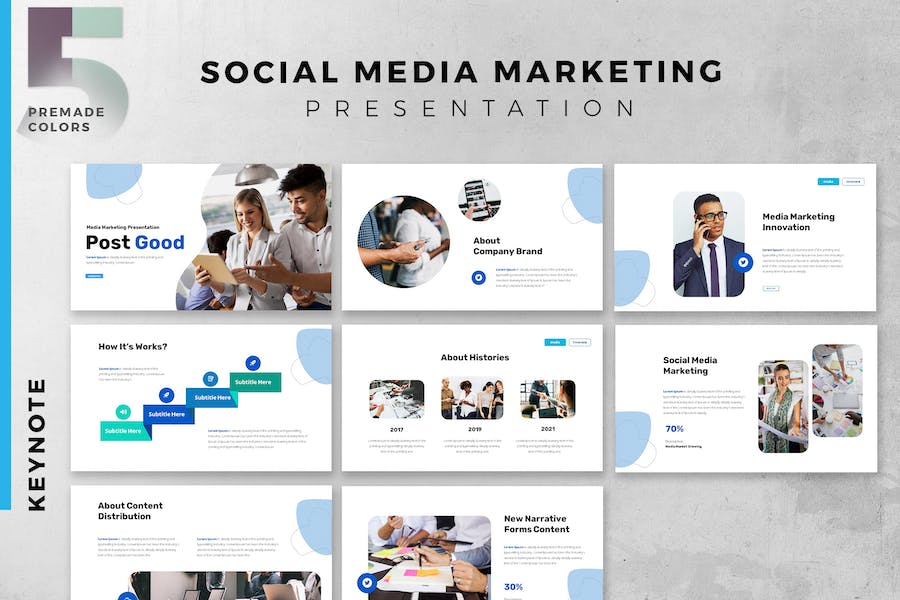 Social Media Marketing Strategy Keynote Slide