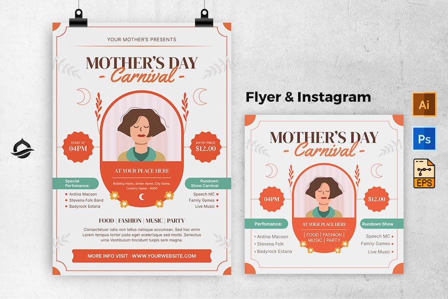 Sweety Mother Day Template Flyer & Instagram Post