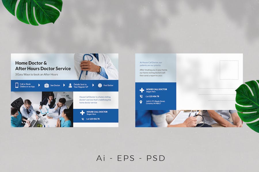 Hospital / Medical / Doctor Postcard Design