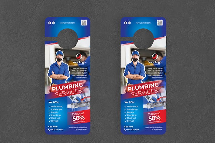 Plumbing Door Hanger Creative Promotion
