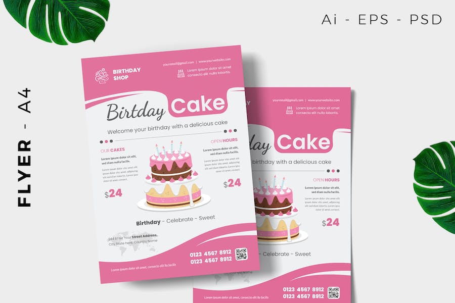 Birthday Cake Flyer Design