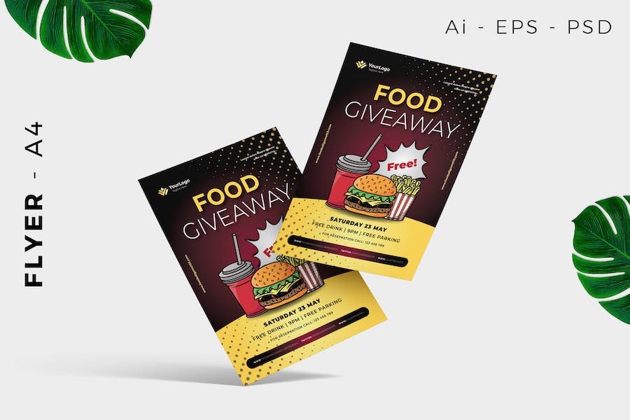 Food Giveaway Flyer Design