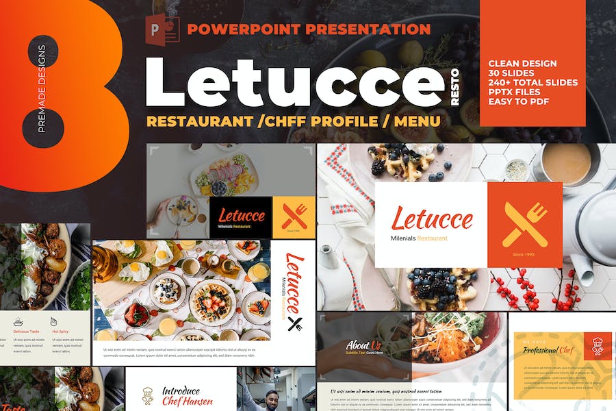 Letucce Restaurant – Powerpoint Template