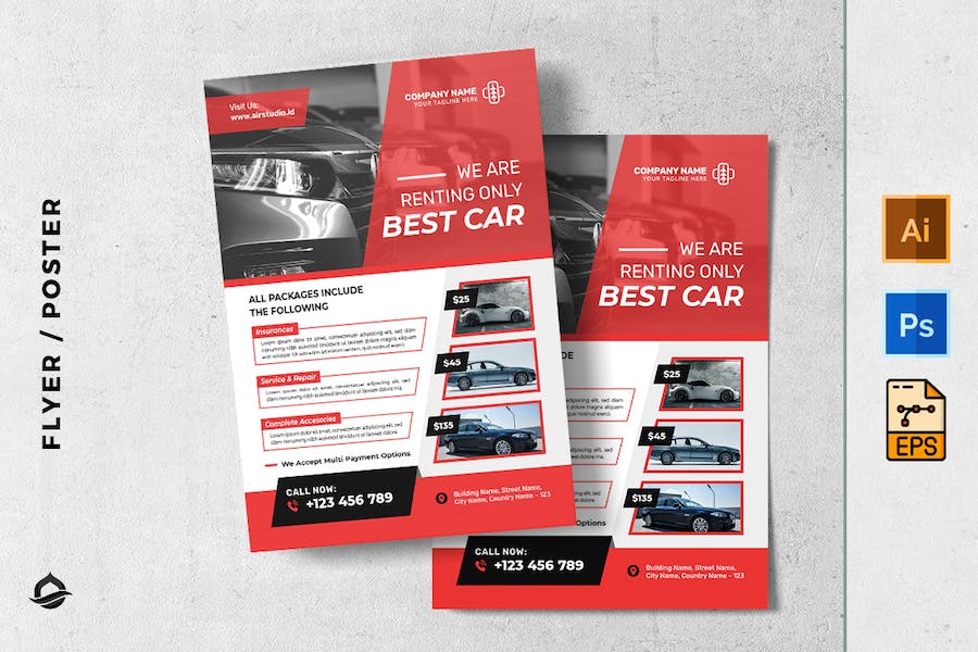 Car Rental and Services Flyer