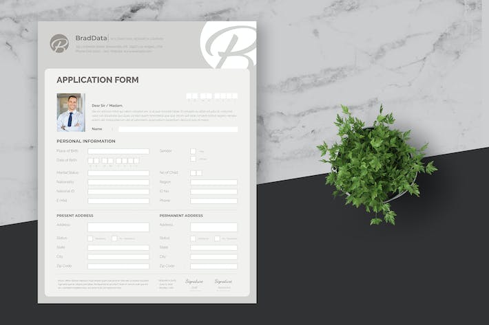 Registration and Personal Data Form Template