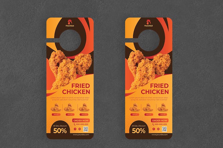 Fried Chicken Door Hanger Creative Promotion