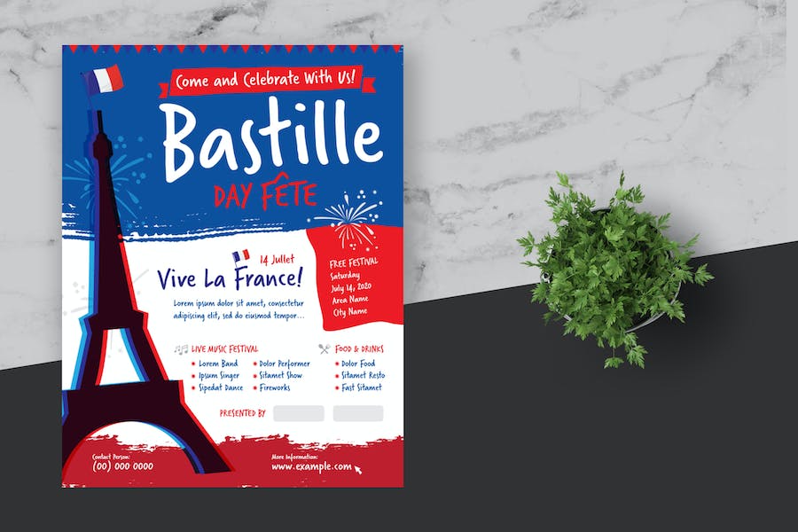 Bastille Day Flyer Poster