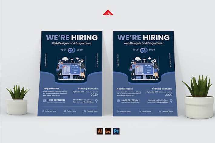 Web Designer Job Hiring Flyer Advertisement