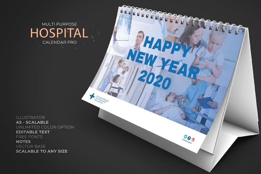 2020 Clean Hospital Calendar Pro