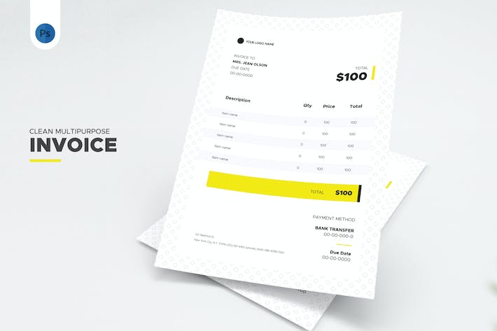 Clean Invoice for Business and Agency