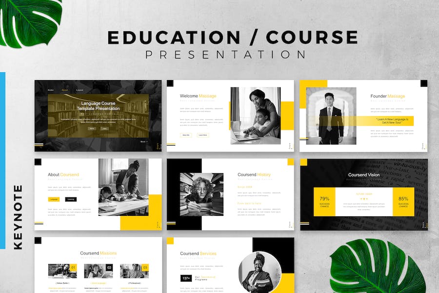 Education / Course Keynote slide template