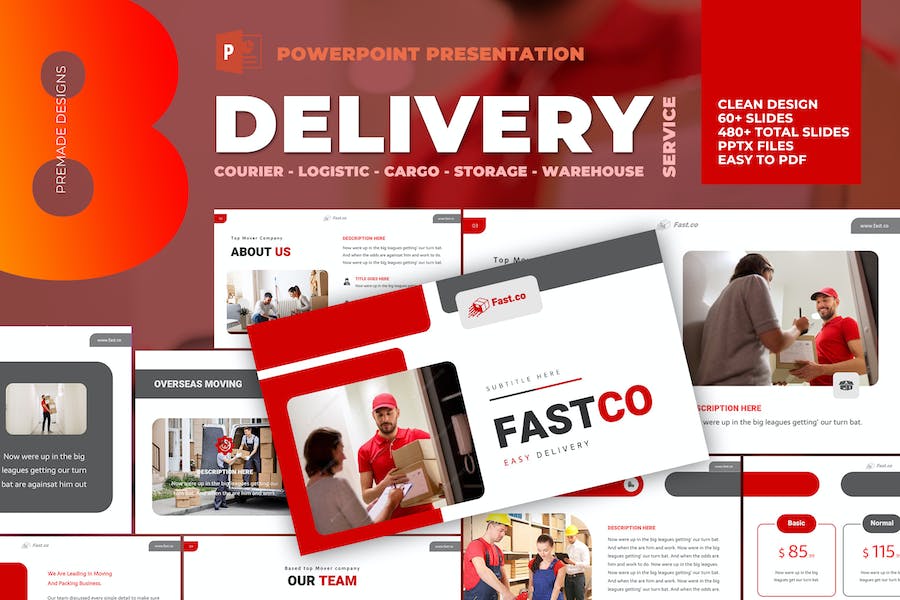 Delivery Courier Powerpoint Template