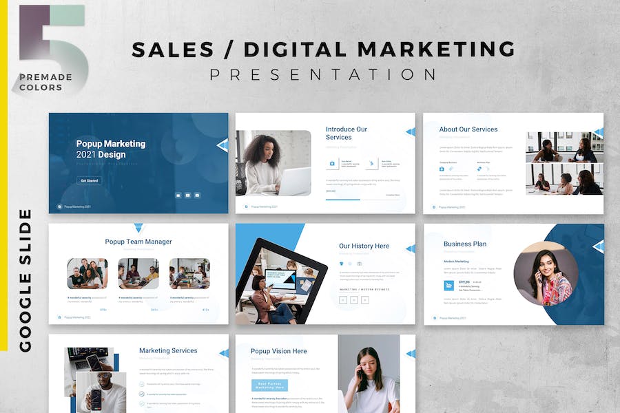 Sales and Digital Marketing Strategy Google slide