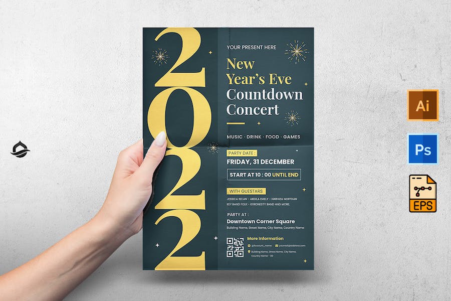 New Year Eve Template Flyer & Instagram Post