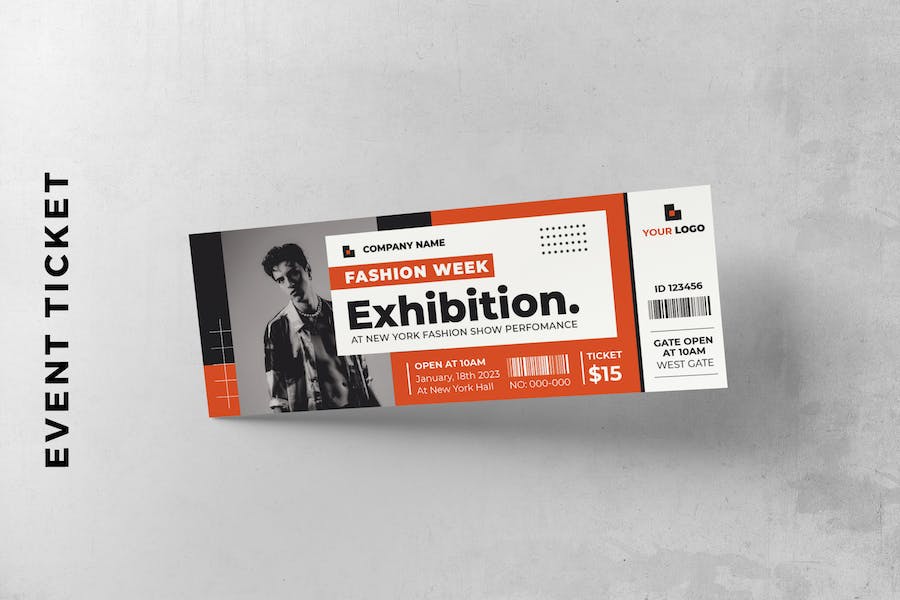 Fashion Week Event Ticket Card Promotion