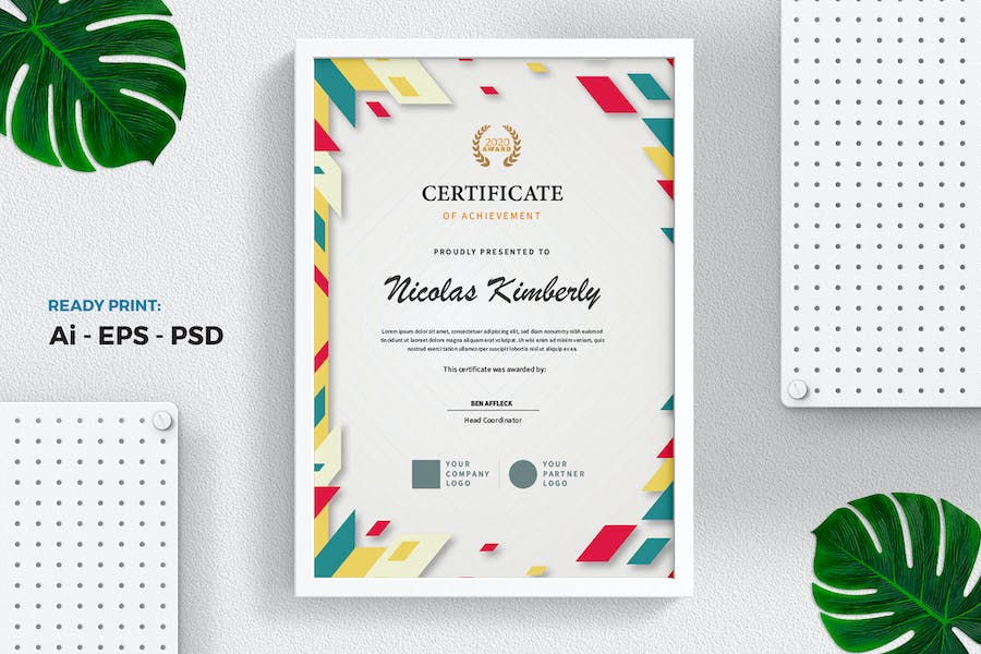 Colorful Certificate / Diploma Template