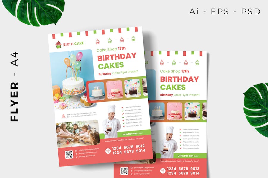 Birthday Cake Flyer Design