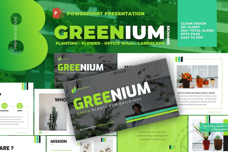 Greenium – Planting Services Powerpoint