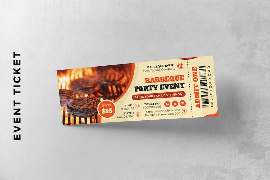 Party Event Ticket Card Promotion