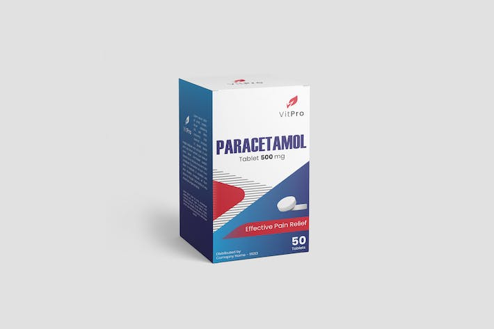 Paracetamol Box Packaging Design