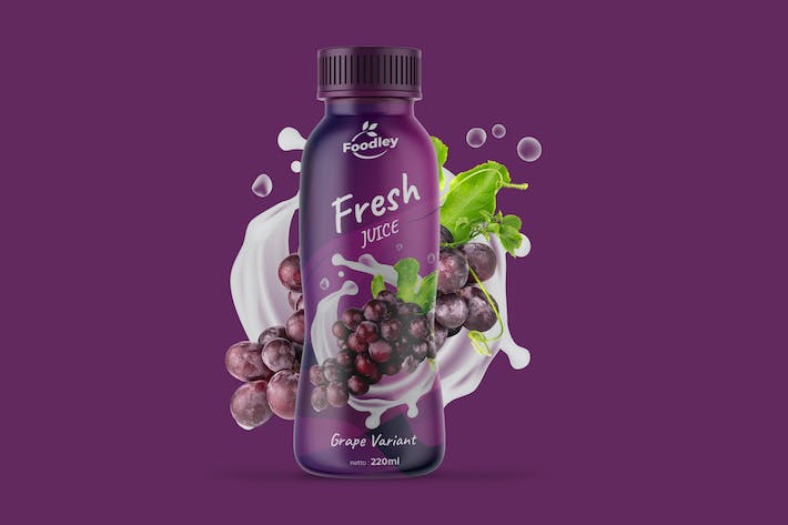 Juice Label With Purple Accent