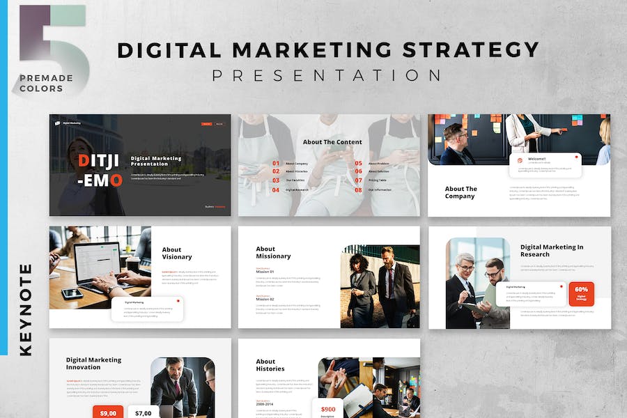 Digital Marketing Strategy Keynote Slide