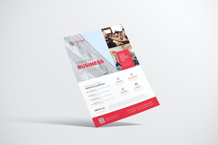 Property Flyer Design with Red Color