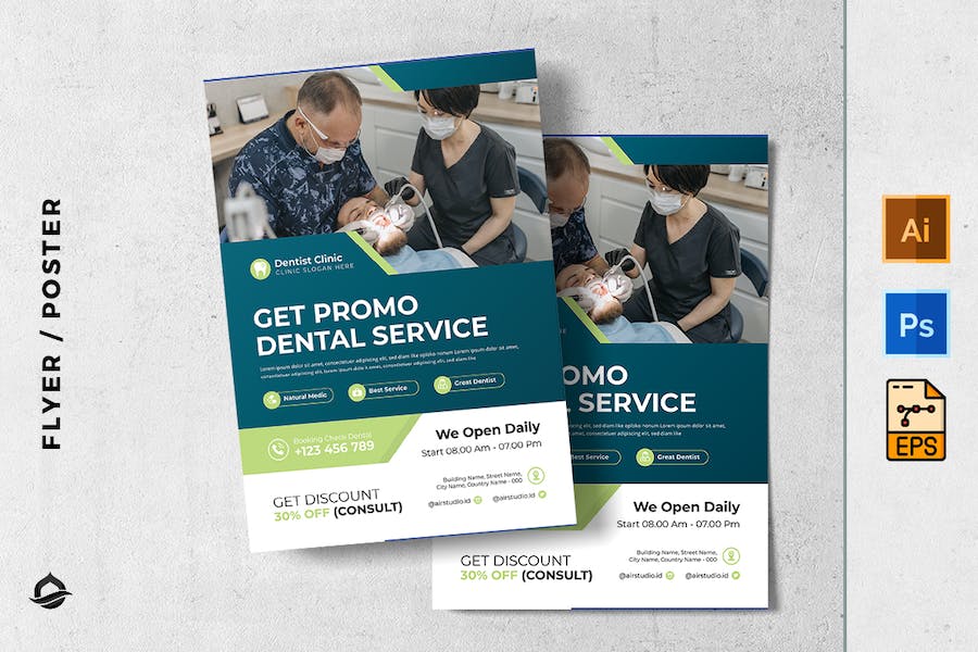Dental service promotion flyer