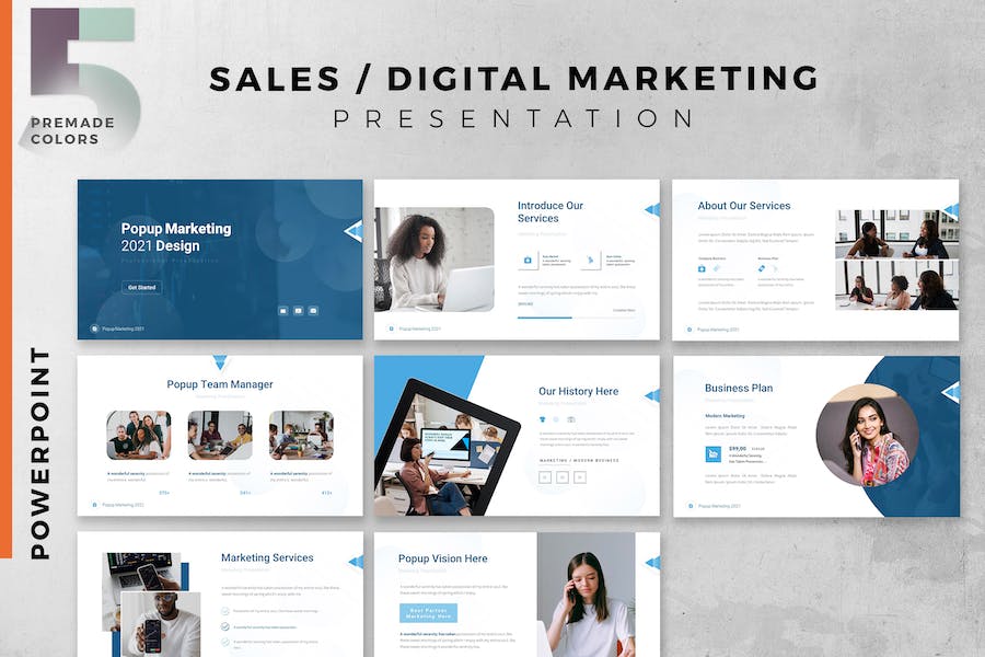 Sales and Digital Marketing Strategy Powerpoint