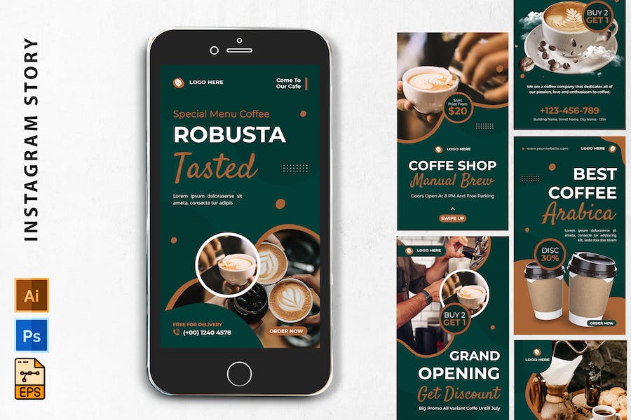 Coffee Opening Instagram Story
