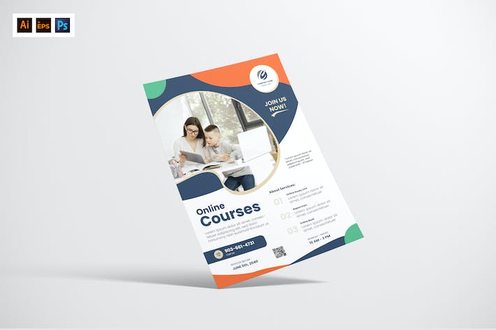 Online Course Flyer Design
