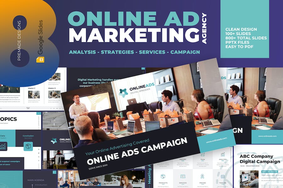 Digital Marketing Advertisement Google Slide