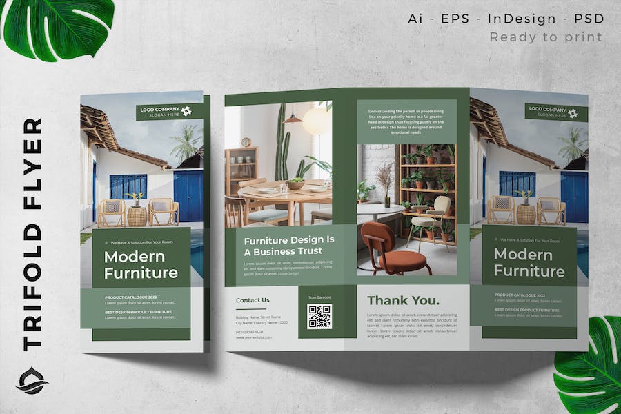 Elegant Furniture Trifold Brochure Flyer