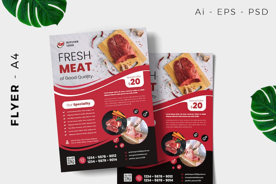 Fresh Meat / Butcher Flyer Design