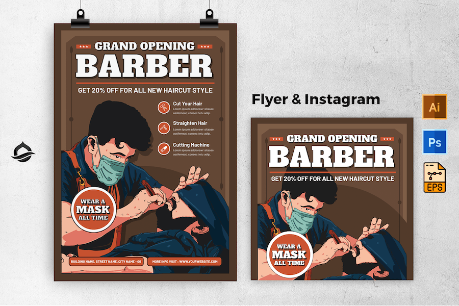 Peaky Barber Flyer & Instagram Post