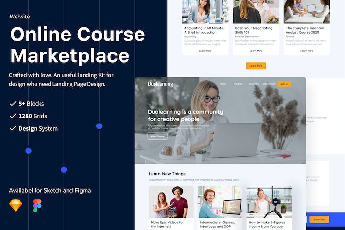 Online Course Marketplace Website UI/UX