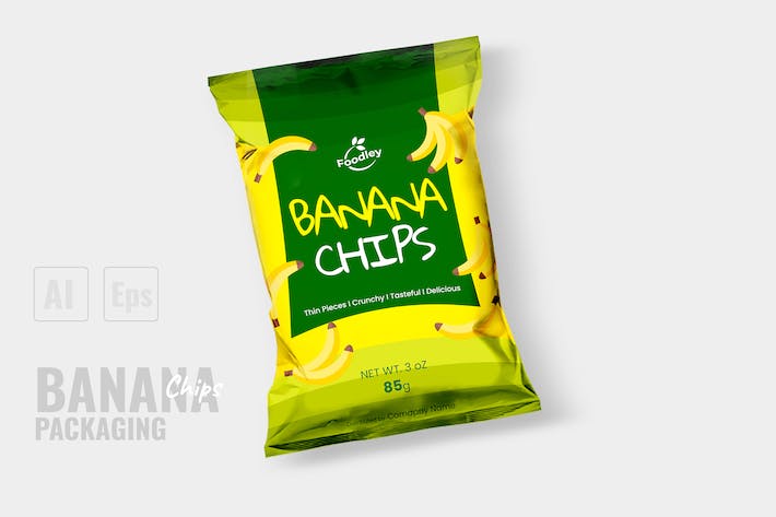 Modern Banana Chips Packaging