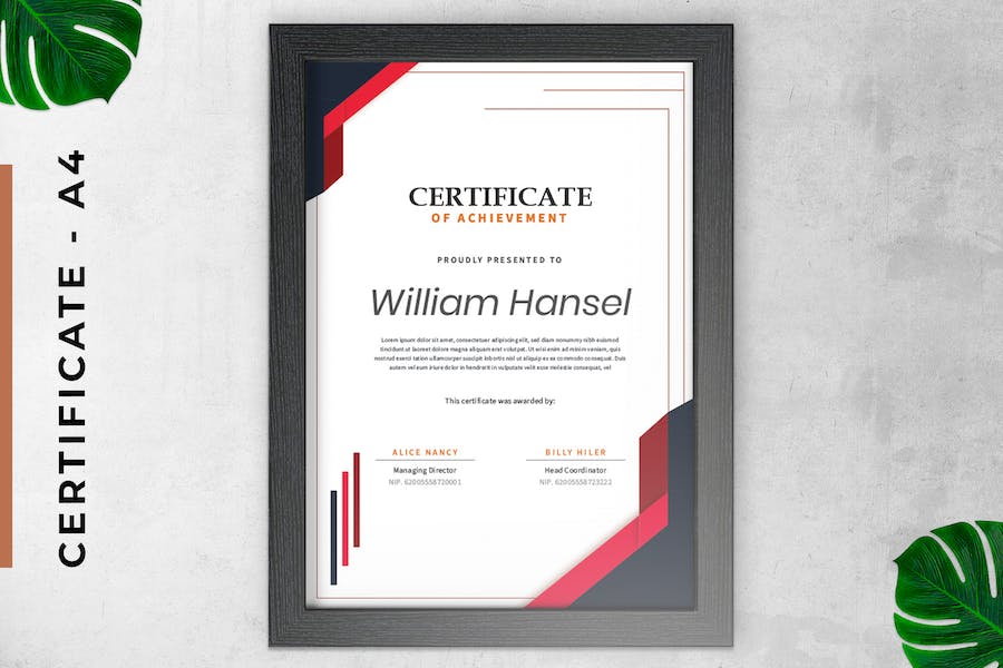 Certificate / Diploma Modern Corporate Style