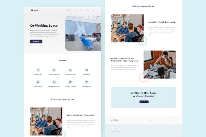 Co-working Space Landing Page